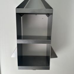 Spaceship Wall Shelf for Kids – Aluminum – 22” x 9” – Hanging Ring