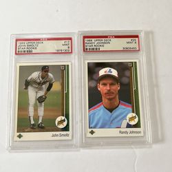 1989 Upper Deck PSA 9 Randy Johnson/john Smoltz