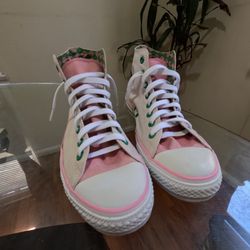 Converse All Stars Harley Quinn Pink And Green Size W11 M9 New White Laces 