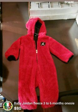 Jordan fleece onesie