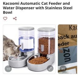 Kacoomi Automatic Cat Feeder and Water Dispenser Set