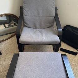 IKEA Poang Lounge Chair With Footstool 