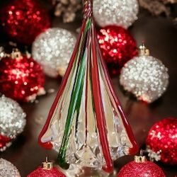 Vintage Murano Crystal From Italy Christmas Tree