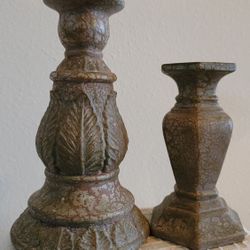  2 Ceramic Candle Holders