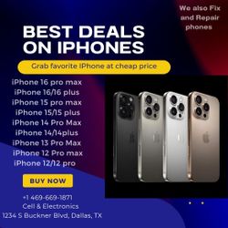 Sale On Iphone 16 Pro Max To Iphone 8 Plus Available On Cash Deals Starting $149  . We Even Have Finance Option With $50 Down 