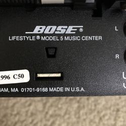 Bose Lifestyle Model 5 music center with remote and charger