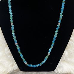 Faux Turquoise Beaded Necklace 