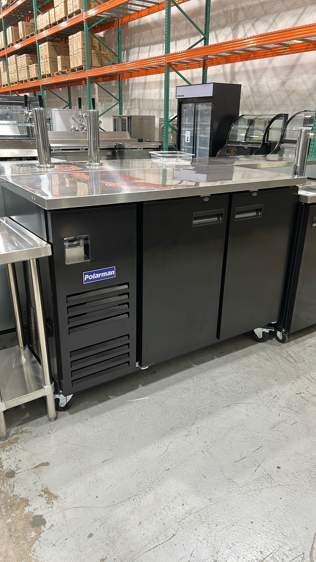 Polarman PLM-BC-3 69" Back Bar Cooler with 2 Solid Swing Doors, 20.4 cu. ft.