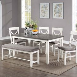 Table + 4 Chairs + Bench