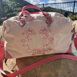 Juicy Couture “Juicy In Bloom Weekender” Travel Bag In Powder Blush/Pink!