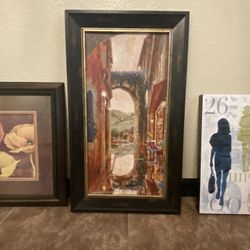 Assorted Wall Paintings And Frames