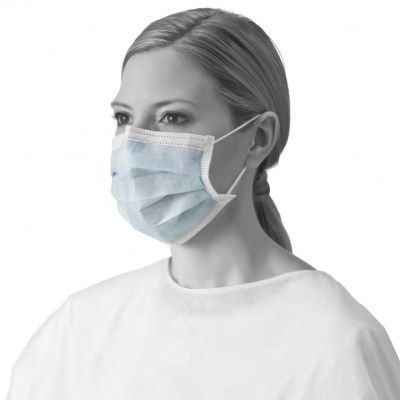 ASTM Level 1 Procedure Face Mask with Ear Loops, Blue (50 count)