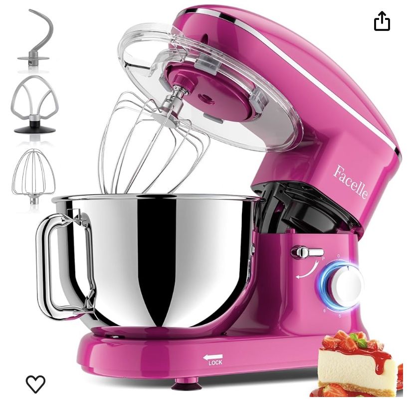 Facelle 6-Speed Electric Stand Mixer (Purple)