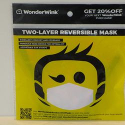 HIGH QUALITY WonderWink Two-Layer Washable & Dryable Reversible Mask