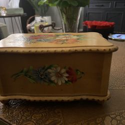 Vintage Handmade Wooden Box Made in Germany 