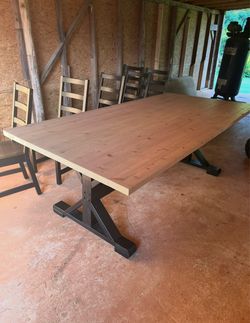 Handmade Dining room table with chairs