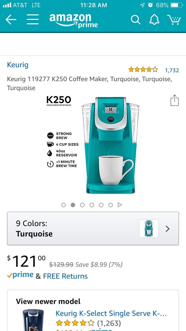 New Keurig k250 plus - still in box