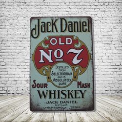 Jack Daniels Vintage Style Antique Collectible Tin Metal Sign Wall Decor