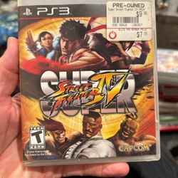  Super Street Fighter IV Sony Playstation 3 PS3 Game Disc & Box Free Ship