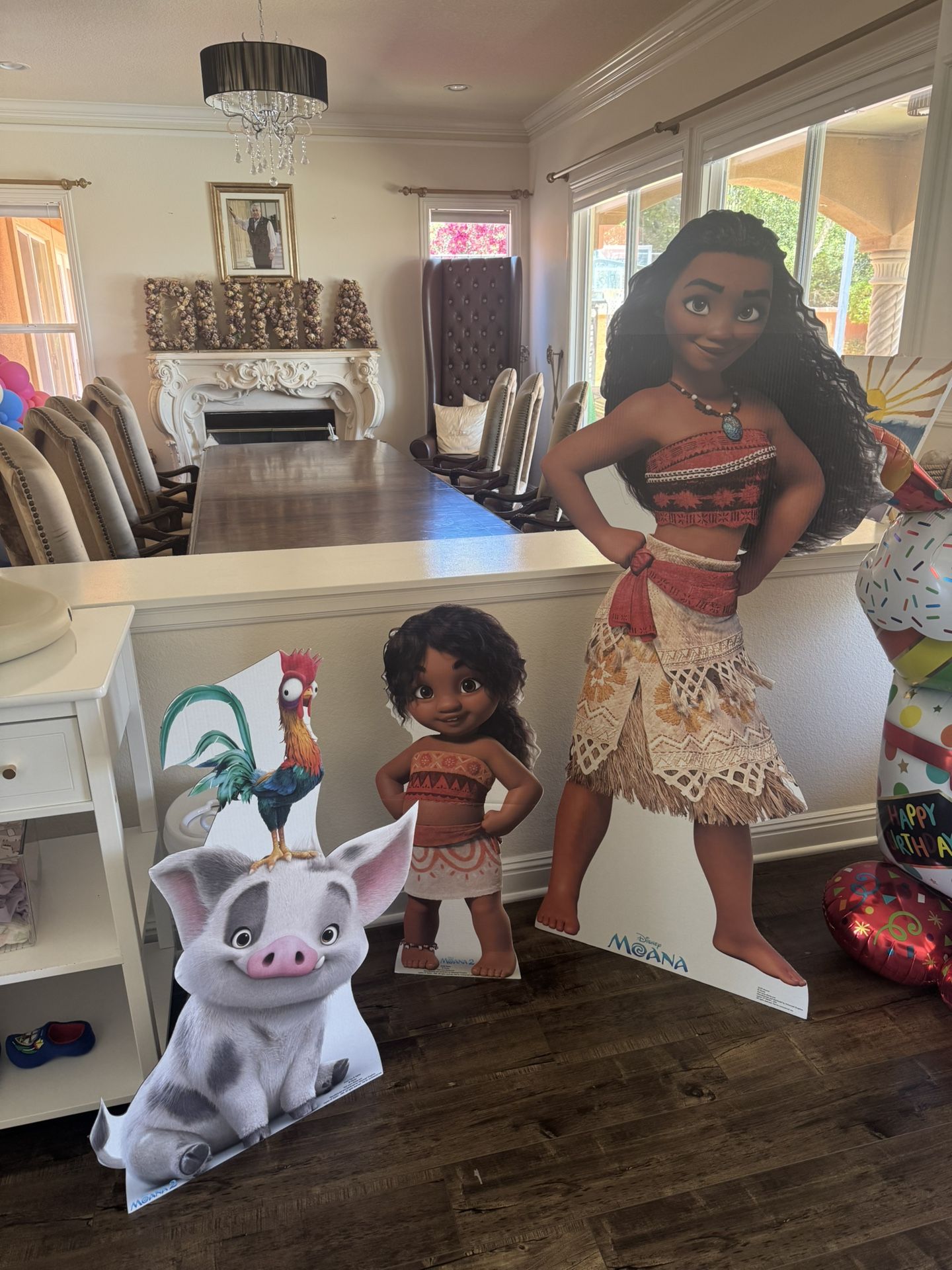 Moana, Simea, Pua & Hei Hei Life Size Cardboard Life Cutouts 