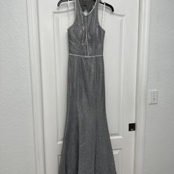 Camille La Vie - Silver Sequin Formal Dress - Size XS