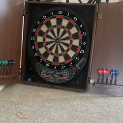Dartboard and Cabinet