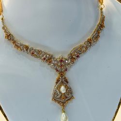 Silver Earrings and necklace set