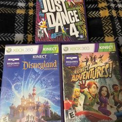 Xbox 360 Kinect Games Lot Bundle Disney Disneyland Adventures 