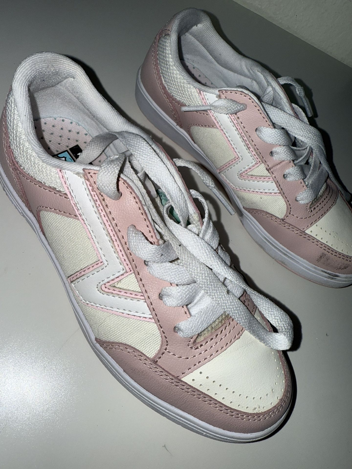 Vans Pink And White Shoes Size 5.5 Women’s