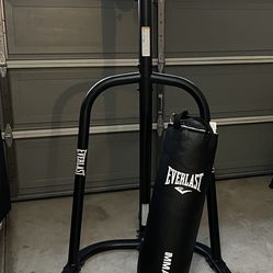 Everlast 2 Station Heavy Bag Stand And Bag