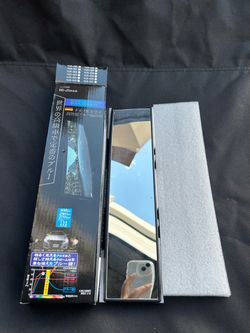 Car Rear View Mirror Universal Extender Convex 12 Inch Chrome Anti-glare Clip on Mirrors Wide Angle Large Rearview Mirror Interior Accessory to Reduce
