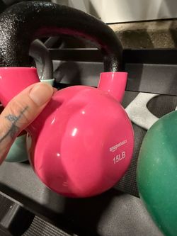 15 lb kettlebell soft rubber coating
