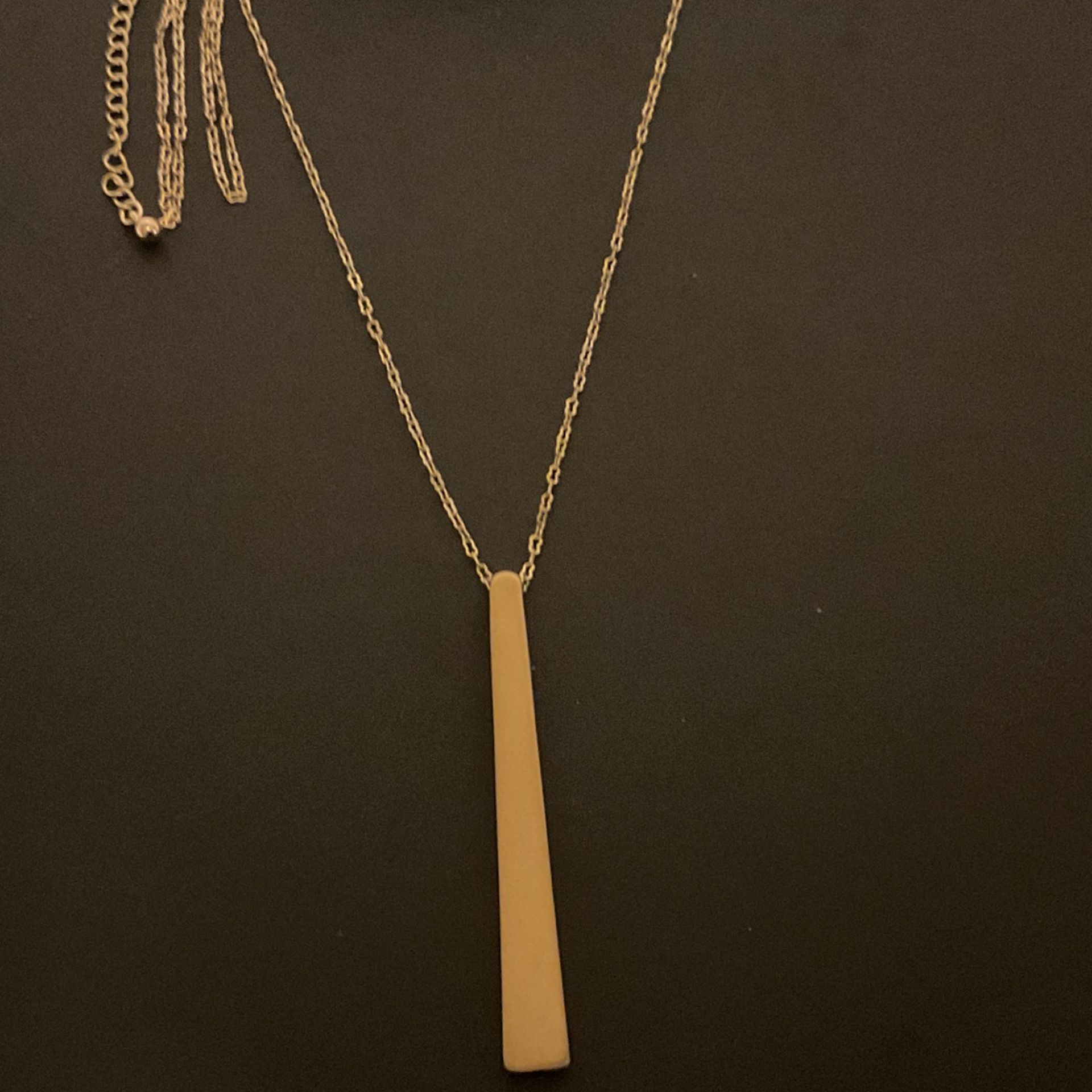 30” Gold Plated Necklace With Pendant Set And Gold Stud Earrings…By A Project