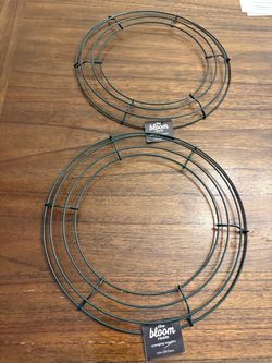 New set of 2 floral wreath forms 12”
