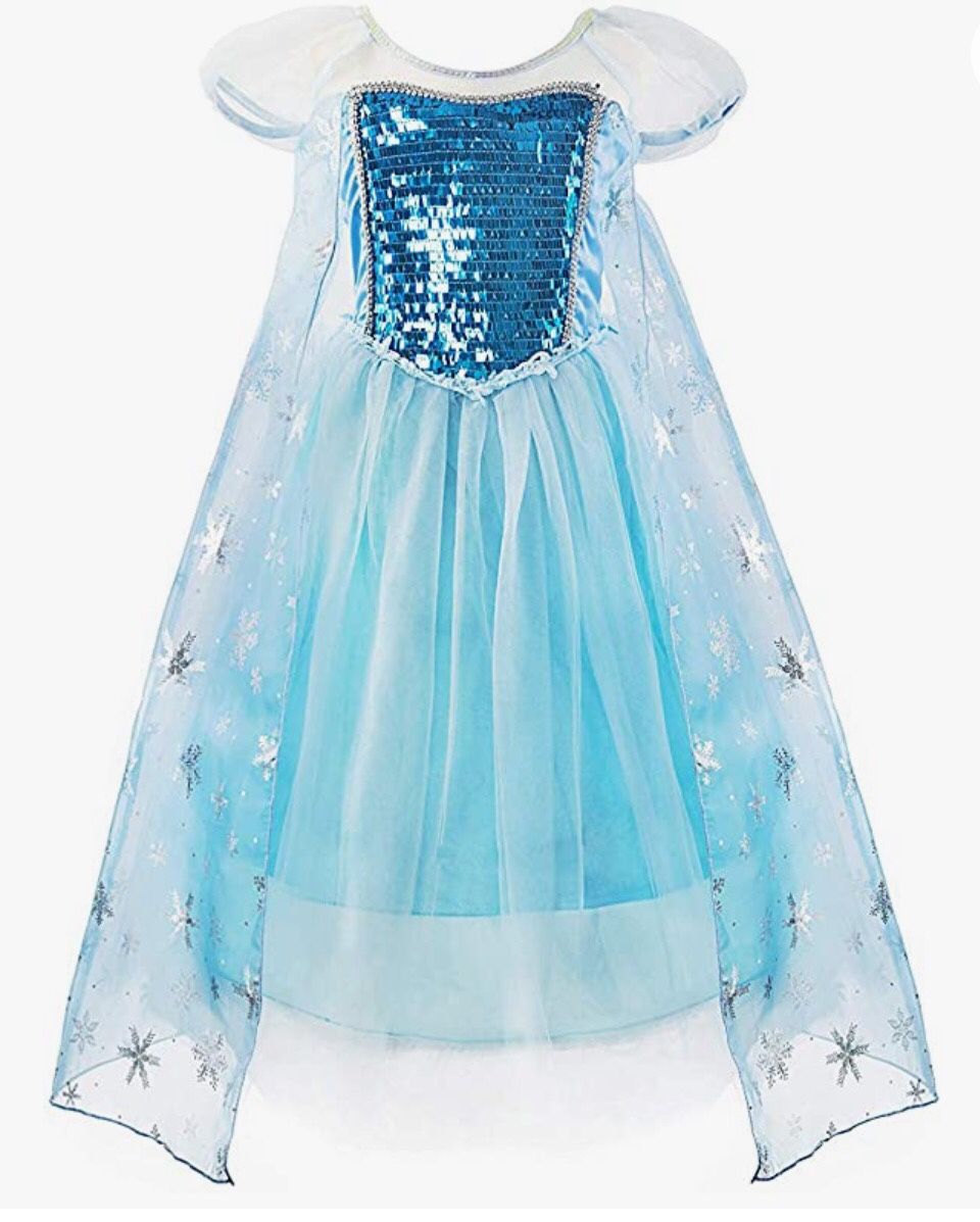 Princess Elsa Fancy Dress Up Costume Size 6T