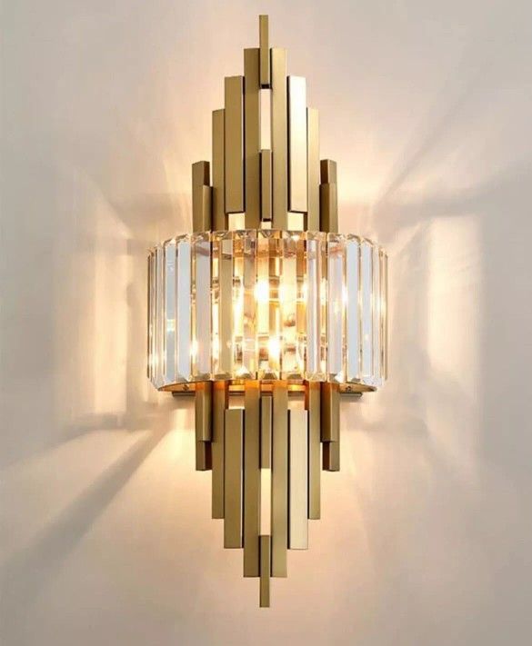 TENGIANTS Modern Wall Sconces 2-Light Gold Wall Sconce Glass Wall Light
