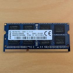 Kingston Laptop Memory 8GB DDR3L 1600MHz PC3L-12800S
