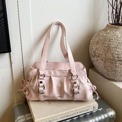 Women's handbag, niche style, pleated underarm tote bag, unique design, high-end shoulder bag.