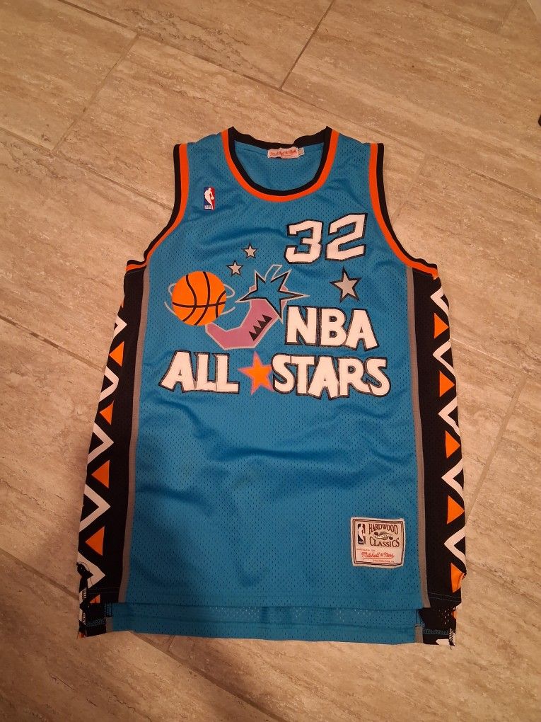 Shaq 32 Mitchell & Ness NBA All-Star Jersey L 1996 Teal HWC Retro Streetwear