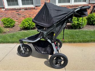 BOB Rambler Jogging Stroller + Trays – Smooth Ride – $140