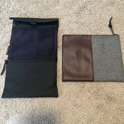 Set of Two Zippered Pouches/Shaving Kits