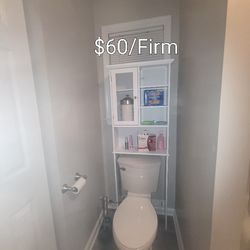 Over Toilet Shelf With Glass 