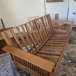 Solid Oak Wood Futon Daybed