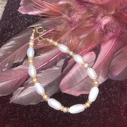 Vintage 14K & Pearl Bracelet