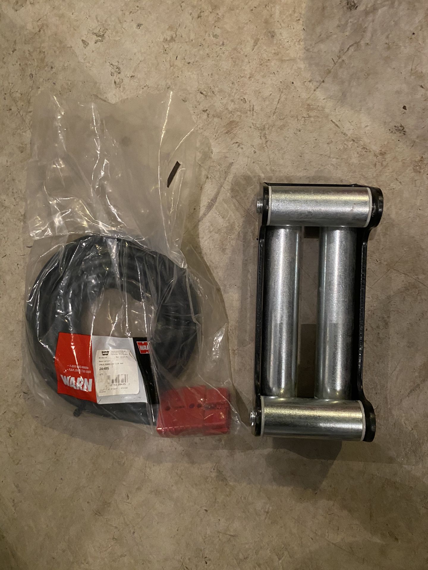 Brand new warn quick connect power cable and brand new fairlead