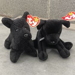 Vintage Beanie Baby "Luke" 1998&”Scottie “ 1996 MINT Ty