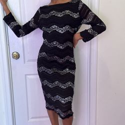 Black And Silver Party Dress
