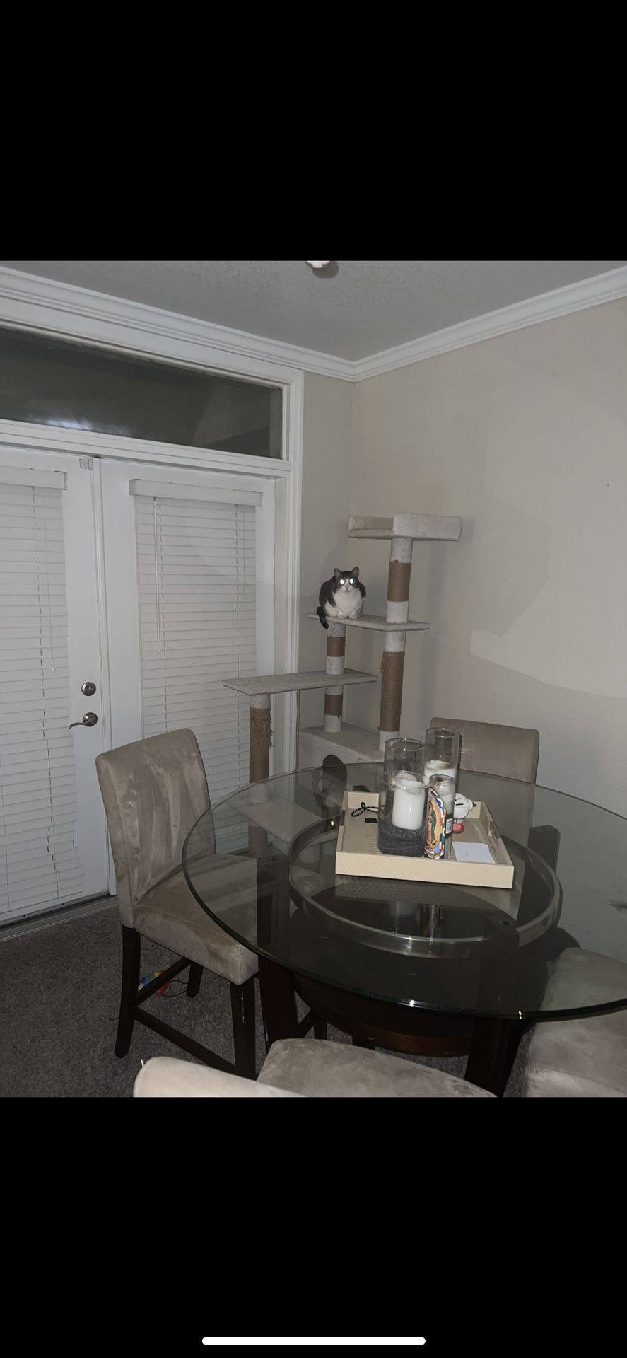 5 Piece Glass Dining Table