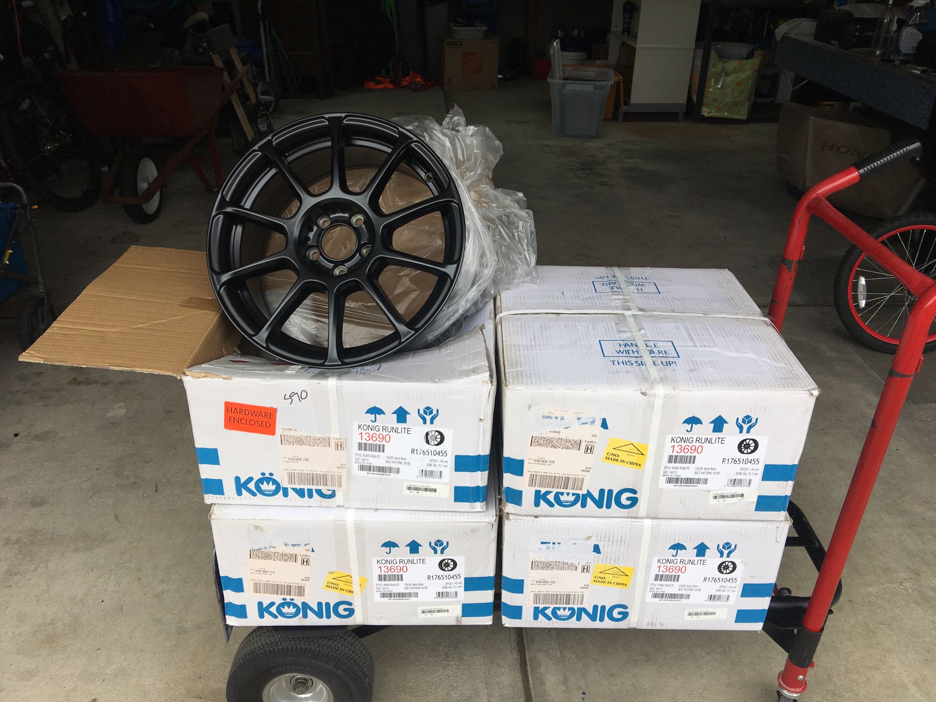 Konig Runlite car wheels, set of 4 brand new