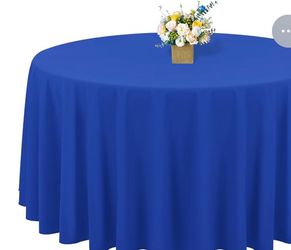 New Royal blue round tablecloth